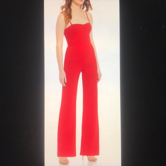 French Connection Dresses & Skirts - French Connection Red jumpsuit size 4 TAGS ON